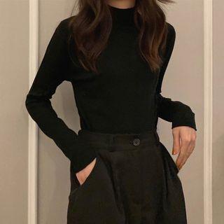 Mock Turtleneck Long Sleeve Top