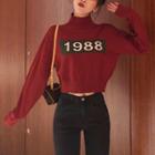 Numbering Turtleneck Sweater As Shown In Figure - One Size