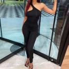 Asymmetrical One-shoulder Jumpsuit