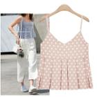 Polka Dot Pleated Camisole Top