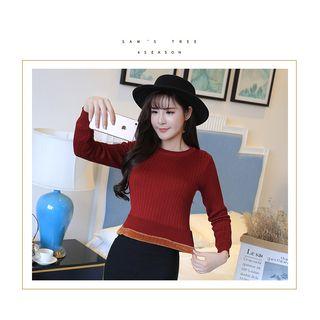 Long-sleeve Fleece Knit Top