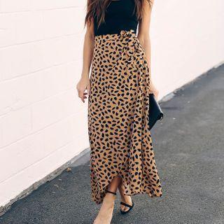 Tie-waist Dot Prints Skirts