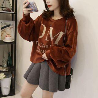Puff Long-sleeve Lettering Pullover
