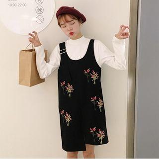 Flower Loose-fit Jumper Dress