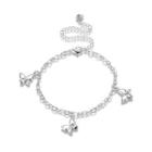 Simple And Fashion Butterfly Anklet Silver - One Size