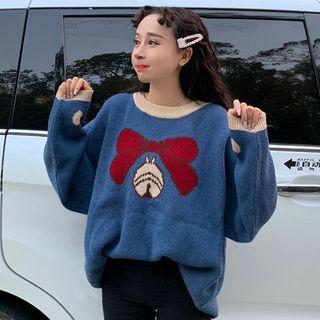 Jacquard Sweater As Shown In Figure - One Size