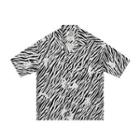 Pocket-front Zebra Print Short-sleeve Shirt