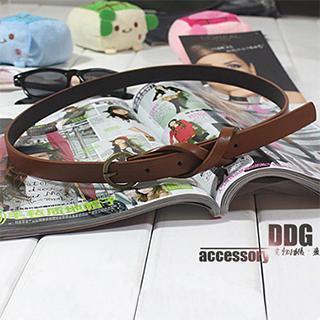 Cross Accent Slim Belt