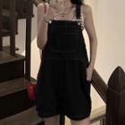 Denim Jumper Shorts Grayish Blue - One Size