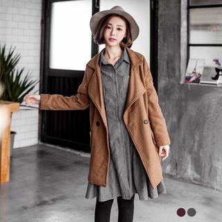 High-waist Textured A-line Dress