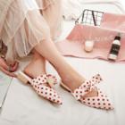 Polka Dot Bow Pointy-toe Mules