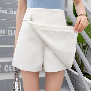 Asymmetric Chiffon A-line Mini Skorts