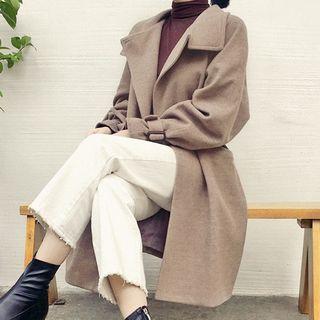 Single-breasted Belted-detail Coat