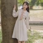 Set: Midi A-line Shirtdress + Tie