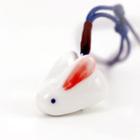 Ceramic Rabbit Necklace /mobile Strap