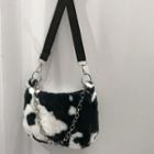 Fluffy Shoulder Bag Black & White - One Size