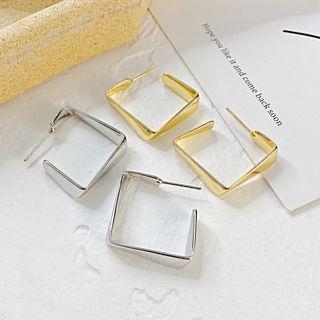 Square Mini Open Hoop Earring