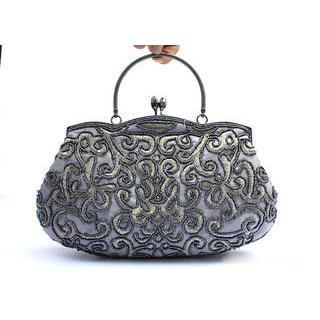 Embroidered Beaded Handbag