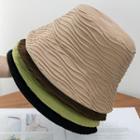 Wavy Texture Reversible Plain Bucket Hat
