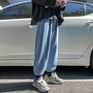Printed Elastic-waist Sweatpants