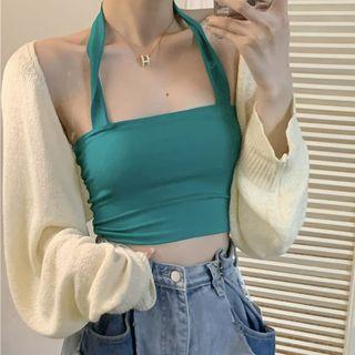 Halter Crop Top / Knit Shrug