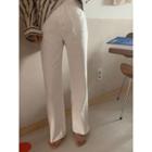 High-waist Cotton Wide-leg Pants