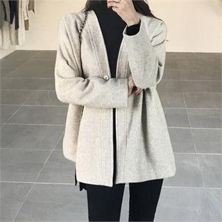 Wool Blend Wrap Jacket