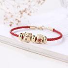 Alloy Fortune Cat Braided Bracelet As Shown In Figure - One Size