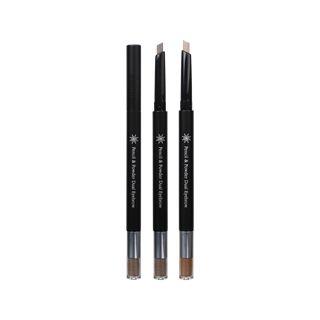 Missha - The Style Pencil & Powder Dual Eyebrow (grayish Brown) 0.8g