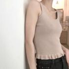 Plain Frilled Camisole Top