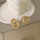Bold Layered Hoop Earrings Gold - One Size