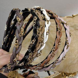 Chain Faux Leather Headband