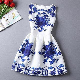 Floral Jacquard Tea Dress