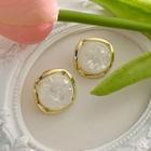 Acrylic Stud Earring 1 Pair - Gold - One Size