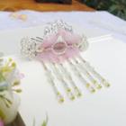 Retro Faux Pearl Floral Fringed Hair Stick As Shown In Figure - One Size