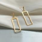 Rectangle Alloy Dangle Earring A130 - 1 Pair - 925 Silver - One Size