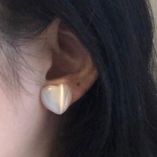 Heart Cat Eye Stone Earring