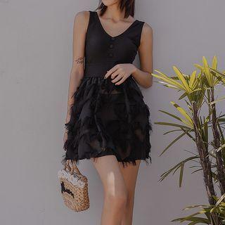 Fringed Ruffled Swimdress