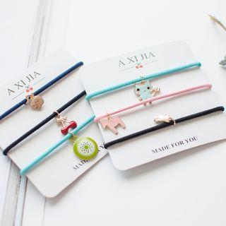 Set Of 3: Pendant Hair Tie