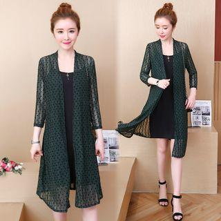 3/4-sleeve Polka Dot Light Jacket