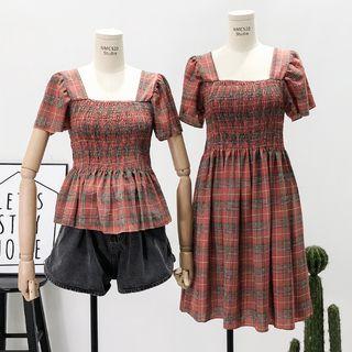 Strappy Plaid A-line Dress / Top