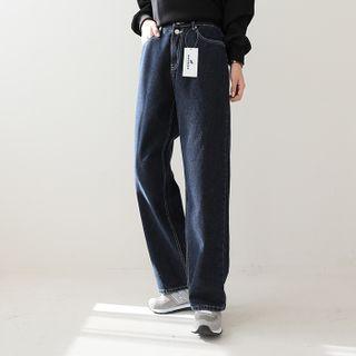 Wide-leg Indigo Jeans