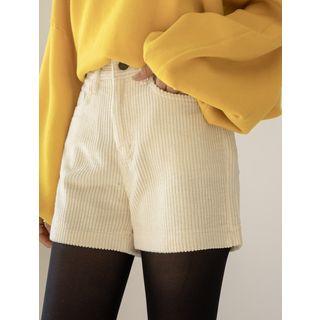 Plus Size Regular-fit Corduroy Shorts