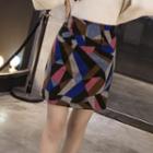 Color Block Mini Skirt