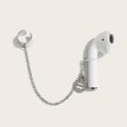 Airpods Earphone Retainer Cuff Earring Silver & White - One Size