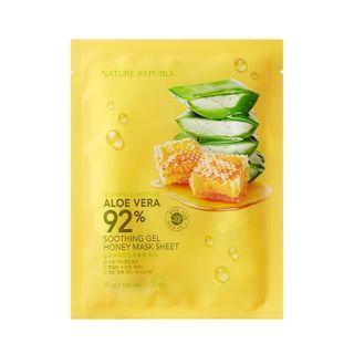 Nature Republic - Soothing & Moisture Aloe Vera 92% Soothing Gel Mask Sheet - 3 Types #02 Honey