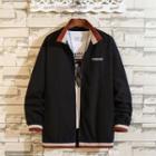 Long-sleeve Stand Collared Lettering Jacket