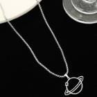 Couple Matching Pendant Necklace 01 - 1pc - Silver - One Size
