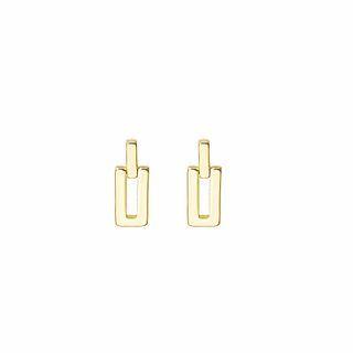 Geometry Drop Earring E4921 - 1 Pair - Gold - One Size
