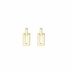 Geometry Drop Earring E4921 - 1 Pair - Gold - One Size